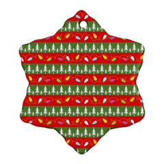 Christmas-papers-red-and-green Ornament (snowflake) by Bedest