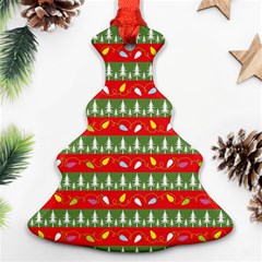 Christmas-papers-red-and-green Ornament (christmas Tree) 