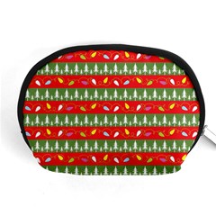 Christmas-papers-red-and-green Accessory Pouch (medium) by Bedest