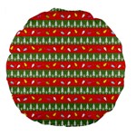 Christmas-papers-red-and-green Large 18  Premium Flano Round Cushions Front