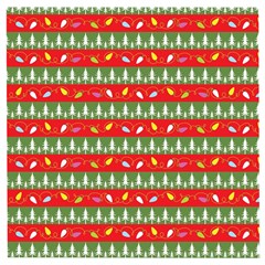 Christmas-papers-red-and-green Wooden Puzzle Square by Bedest