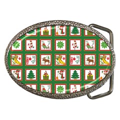 Christmas Paper Christmas Pattern Belt Buckles by Bedest