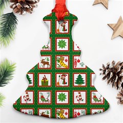 Christmas Paper Christmas Pattern Christmas Tree Ornament (two Sides) by Bedest