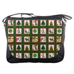 Christmas Paper Christmas Pattern Messenger Bag by Bedest