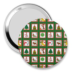 Christmas Paper Christmas Pattern 3  Handbag Mirrors by Bedest