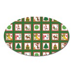 Christmas Paper Christmas Pattern Oval Magnet Front