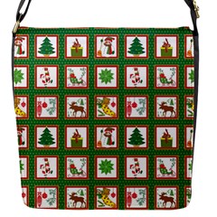 Christmas Paper Christmas Pattern Flap Closure Messenger Bag (s) by Bedest