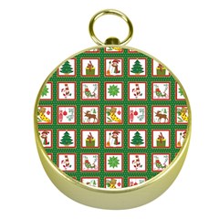 Christmas Paper Christmas Pattern Gold Compasses by Bedest