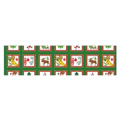 Christmas Paper Christmas Pattern Oblong Satin Scarf (16  X 60 ) by Bedest