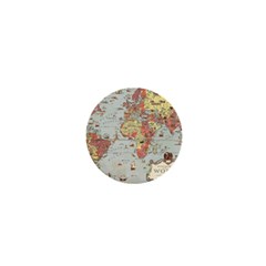 Vintage Old Antique World Map 1  Mini Buttons by Bedest