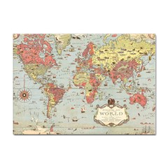 Vintage Old Antique World Map Sticker A4 (100 Pack) by Bedest