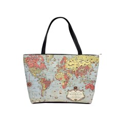 Vintage Old Antique World Map Classic Shoulder Handbag by Bedest