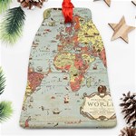 Vintage Old Antique World Map Ornament (Bell) Front