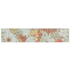 Vintage Old Antique World Map Small Premium Plush Fleece Scarf by Bedest