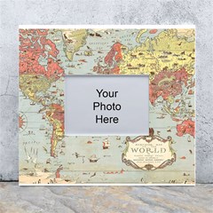 Vintage Old Antique World Map White Wall Photo Frame 5  X 7  by Bedest