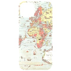 Vintage Old Antique World Map Iphone 15 Pro Black Uv Print Pc Hardshell Case