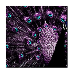 Purple Peacock Tile Coaster