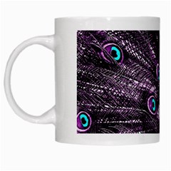 Purple Peacock White Mug