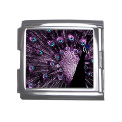 Purple Peacock Mega Link Italian Charm (18mm)