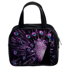 Purple Peacock Classic Handbag (two Sides) by Bedest