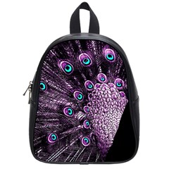 Purple Peacock School Bag (small) by Bedest