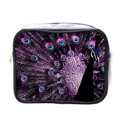 Purple Peacock Mini Toiletries Bag (one Side) by Bedest