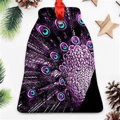 Purple Peacock Bell Ornament (two Sides)