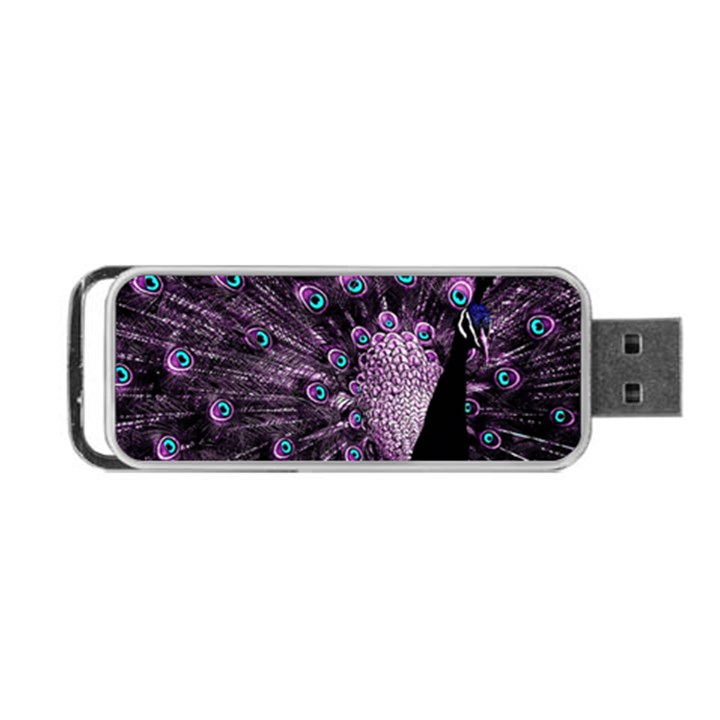 Purple Peacock Portable USB Flash (Two Sides)