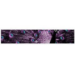 Purple Peacock Large Premium Plush Fleece Scarf 