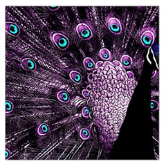 Purple Peacock Square Satin Scarf (36  X 36 ) by Bedest