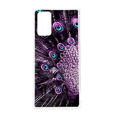 Purple Peacock Samsung Galaxy Note 20 Tpu Uv Case by Bedest