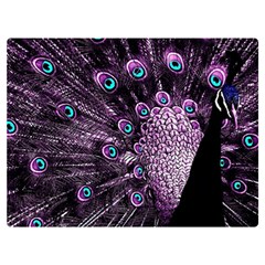 Purple Peacock Premium Plush Fleece Blanket (extra Small) by Bedest