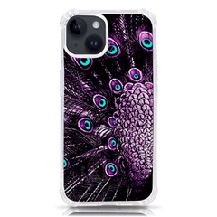 Purple Peacock Iphone 14 Tpu Uv Print Case by Bedest