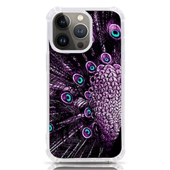 Purple Peacock Iphone 13 Pro Tpu Uv Print Case by Bedest