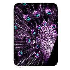 Purple Peacock Rectangular Glass Fridge Magnet (4 Pack) by Bedest