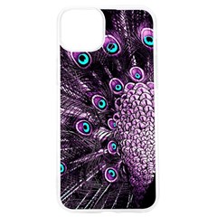 Purple Peacock Iphone 15 Pro Tpu Uv Print Case