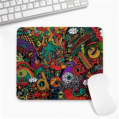 Cute Cartoon Doodle Large Mousepad by Bedest