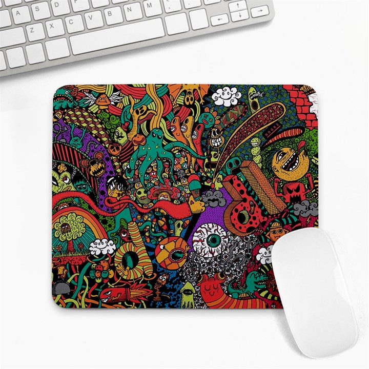 Cute Cartoon Doodle Large Mousepad