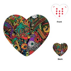 Cute Cartoon Doodle Playing Cards Single Design (heart)