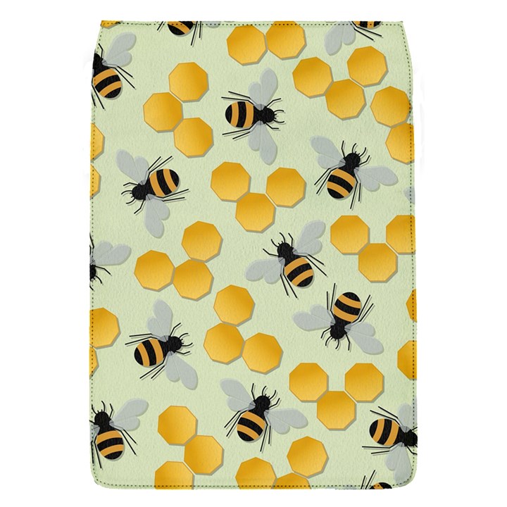 Bees Pattern Honey Bee Bug Honeycomb Honey Beehive Removable Flap Cover (S)