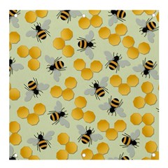 Bees Pattern Honey Bee Bug Honeycomb Honey Beehive Banner And Sign 4  X 4  by Bedest