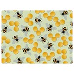 Bees Pattern Honey Bee Bug Honeycomb Honey Beehive Premium Plush Fleece Blanket (Extra Small) 40 x30  Blanket Front