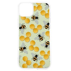 Bees Pattern Honey Bee Bug Honeycomb Honey Beehive Iphone 15 Tpu Uv Print Case by Bedest