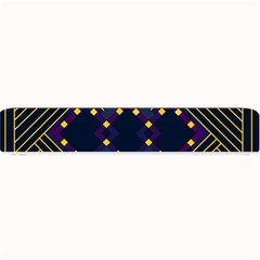 Line Square Pattern Violet Blue Yellow Design Small Bar Mat by Ravend