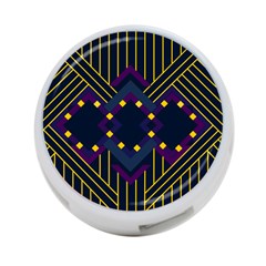 Line Square Pattern Violet Blue Yellow Design 4-port Usb Hub (one Side) by Ravend