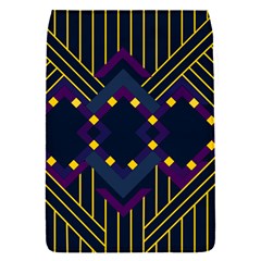 Line Square Pattern Violet Blue Yellow Design Removable Flap Cover (s) by Ravend