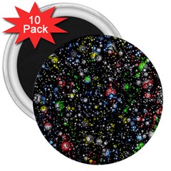 Universe Star Planet Galaxy 3  Magnets (10 Pack)  by Ravend