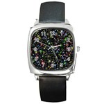 Universe Star Planet Galaxy Square Metal Watch Front