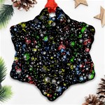 Universe Star Planet Galaxy Snowflake Ornament (Two Sides) Front