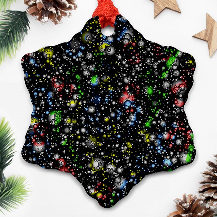 Universe Star Planet Galaxy Snowflake Ornament (Two Sides)